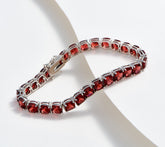 Affinity Gems Semi Precious Cushion-Cut Garnet Tennis Bracelet, 8"